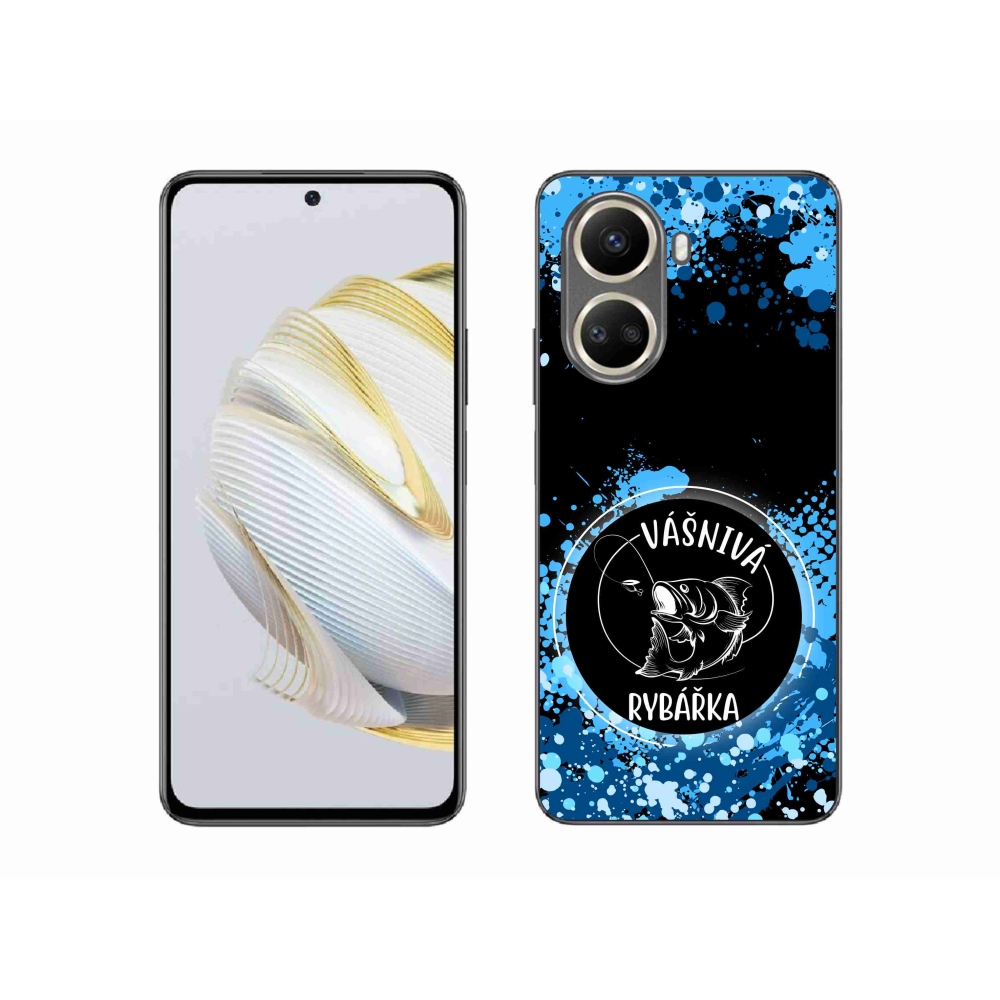 Gélový kryt mmCase na Huawei Nova 10 SE - vášnivá rybárka čierne pozadie