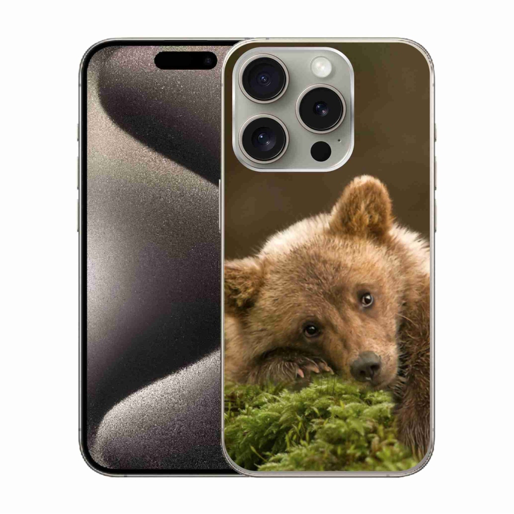 Gélový kryt mmCase na iPhone 15 Pro - medveď