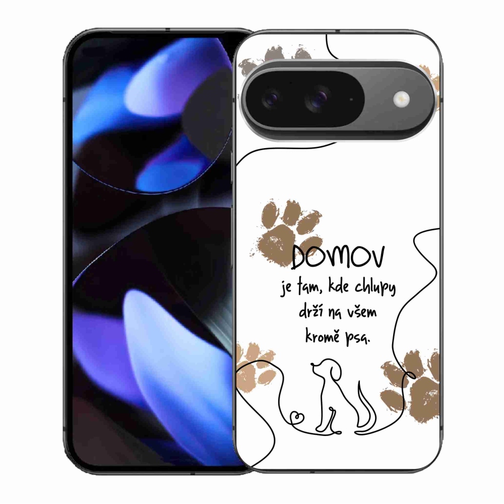Gélový kryt mmCase na Google Pixel 9/9 Pro - psí motív biele pozadie