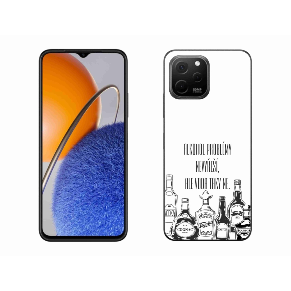 Gélový kryt mmCase na Huawei Nova Y61 - vtipný text biele pozadie