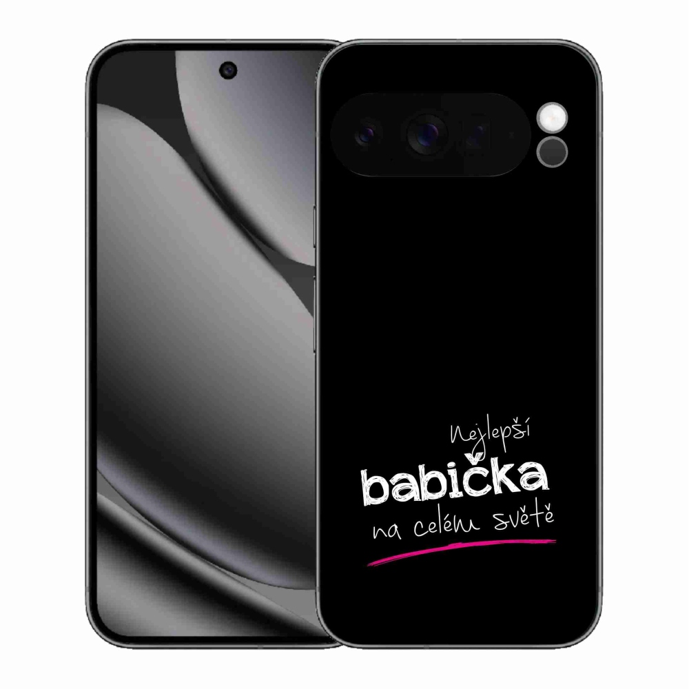 Gélový kryt mmCase na Google Pixel 10 Pro XL - najlepšia babička 4 čierne pozadie