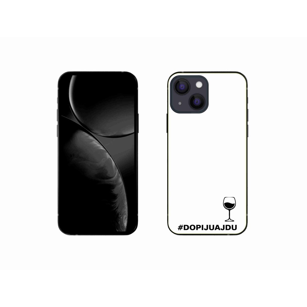 Gélový kryt mmCase na iPhone 13 mini 5.4 - vínny motív biele pozadie