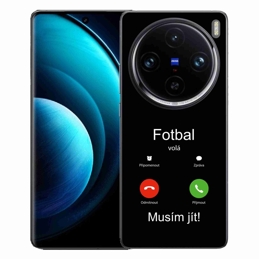 Gélový kryt mmCase na Vivo X100 Pro 5G - futbal volá čierne pozadie