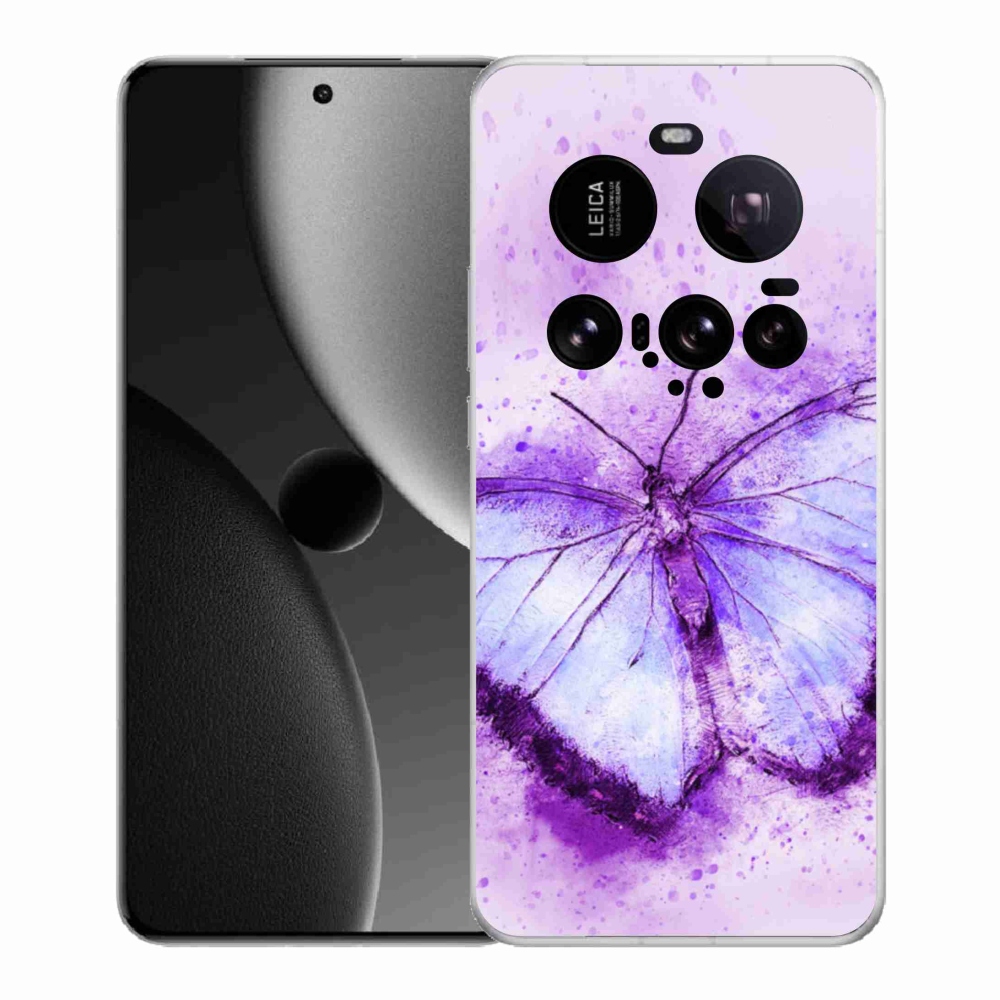 Gélový kryt mmCase na Xiaomi 15 Ultra - fialový motýľ