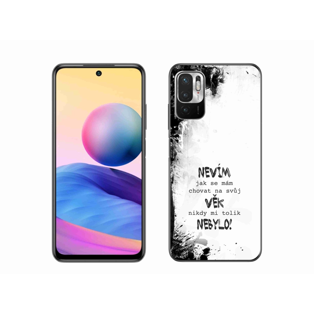 Gélový kryt mmCase na Xiaomi Redmi Note 10 5G - vtipný text 14 biele pozadie