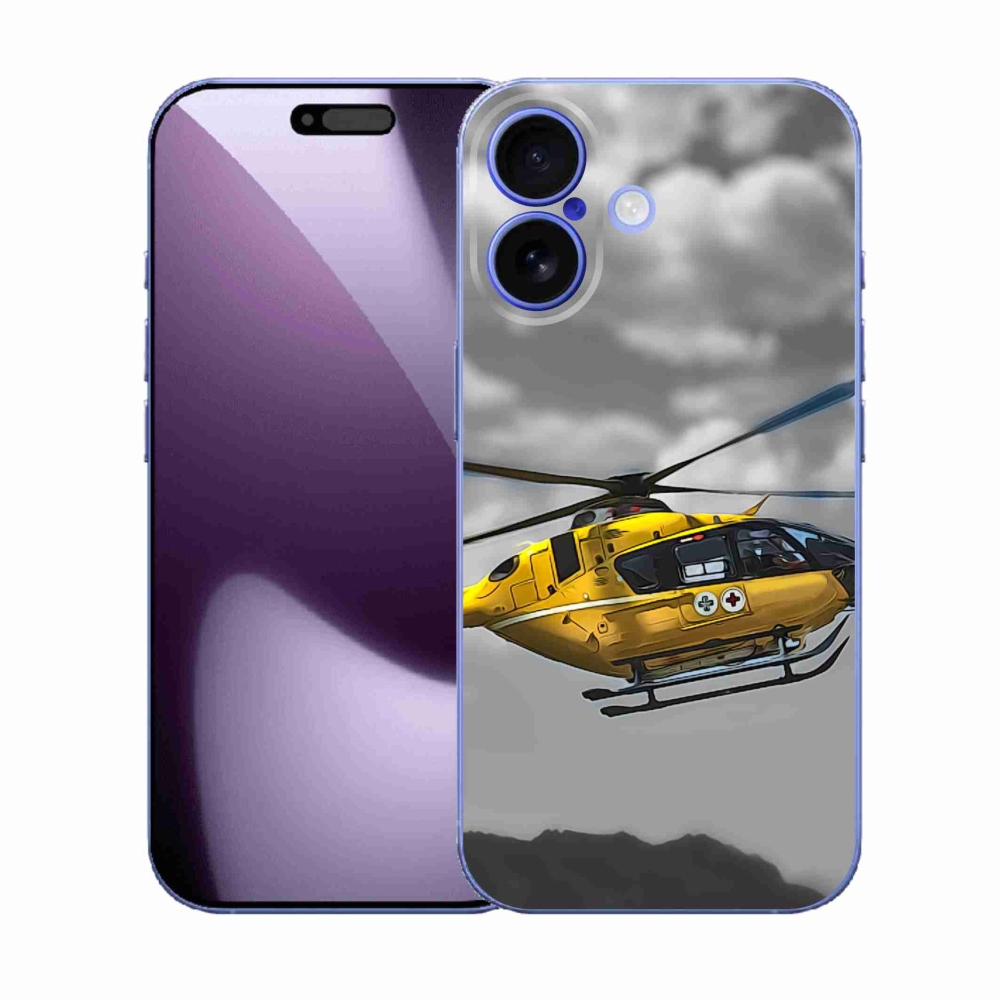 Gélový kryt mmCase na iPhone 17 - žltá helikoptéra
