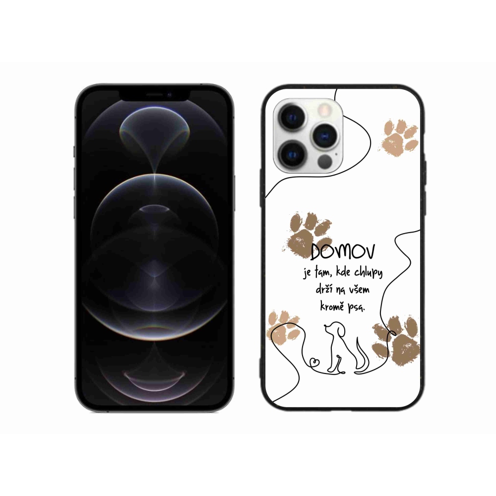Gélový kryt mmCase na iPhone 12 Pro Max - psí motív biele pozadie