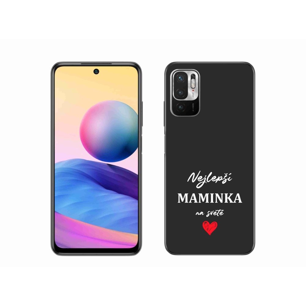 Gélový kryt mmCase na Xiaomi Redmi Note 10 5G - najlepšia mamička 1 čierne pozadie