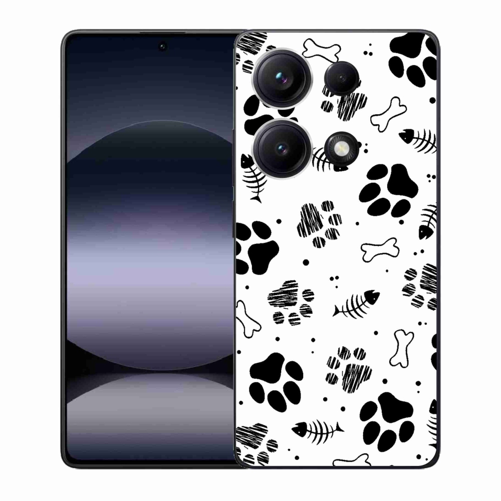 Gélový kryt mmCase na Xiaomi Redmi Note 14S - psie labky 1