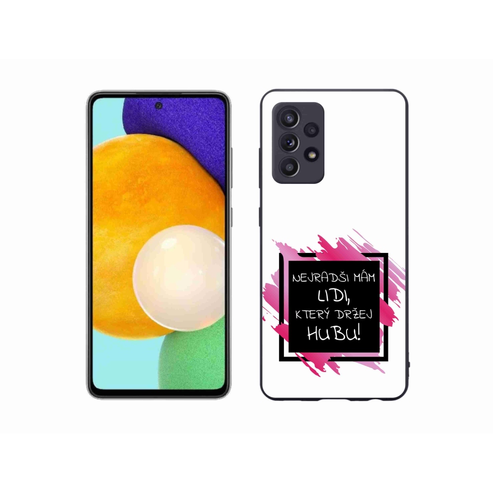 Gélový kryt mmCase na Samsung Galaxy A52s 5G - vtipný text 7 čiernobiele pozadie