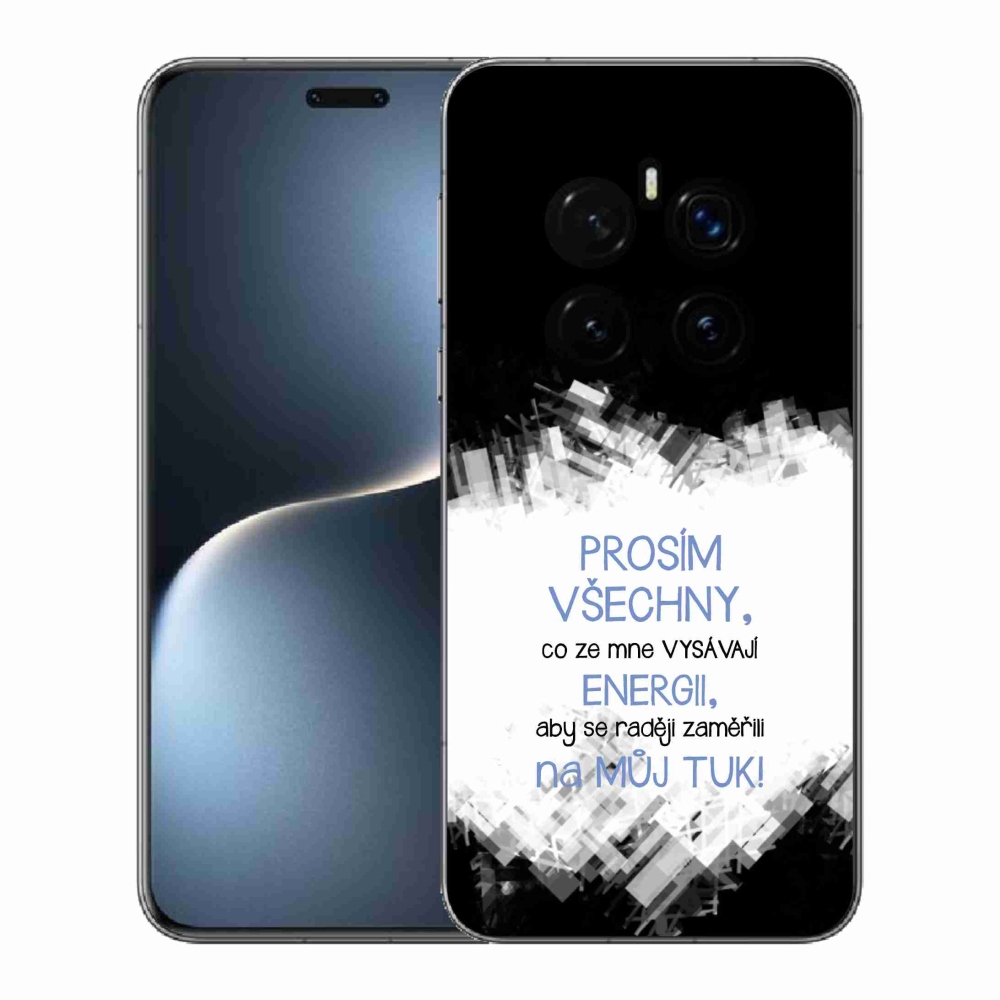 Gélový kryt mmCase na Honor Magic 7 Pro 5G - vtipný text 1 modrý