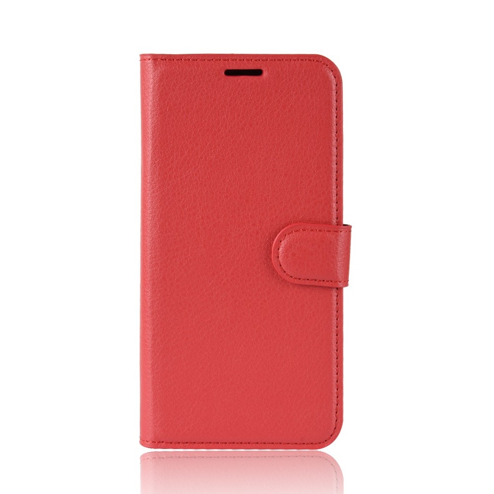 Litchi knižkové púzdro na Samsung Galaxy S20 Ultra - červené