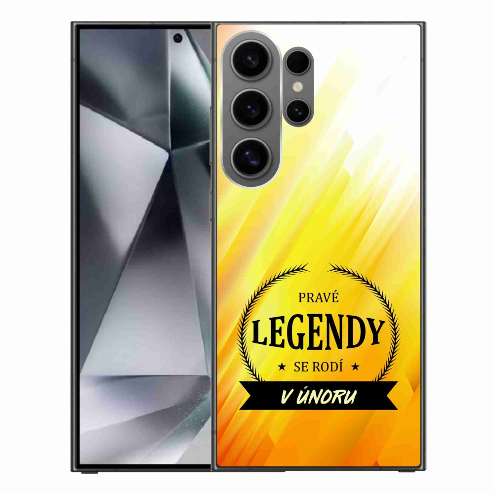 Gélový kryt mmCase na Samsung Galaxy S24 Ultra - legendy vo februári žlté pozadie