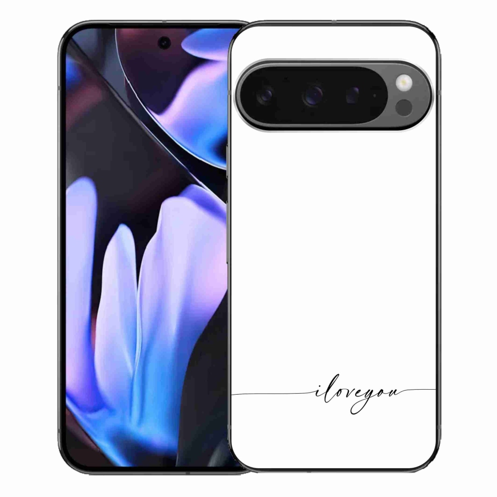 Gélový kryt mmCase na Google Pixel 9 Pro XL - I love you biele pozadie