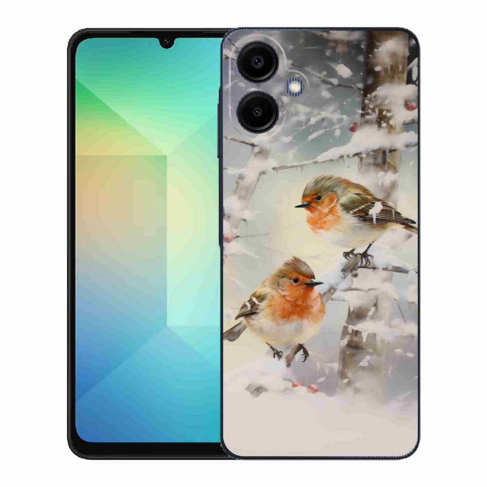 Gélový kryt mmCase na Samsung Galaxy A06 4G - vtáčiky v zime