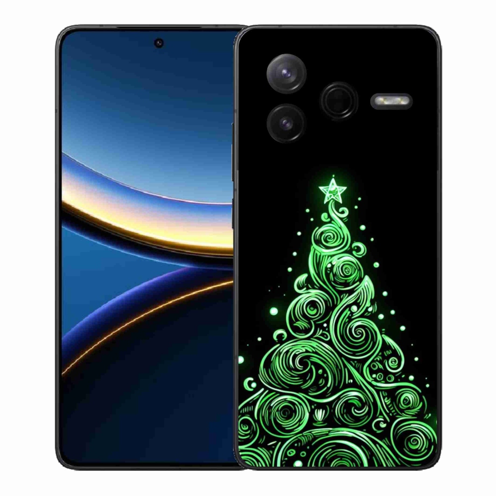 Gélový kryt mmCase na Xiaomi Poco F7 Pro - neónový vianočný stromček 3