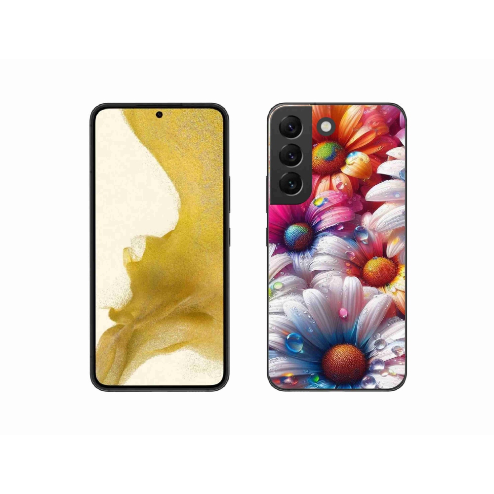 Gélový kryt mmCase na Samsung Galaxy S22 5G - farebné margaréty