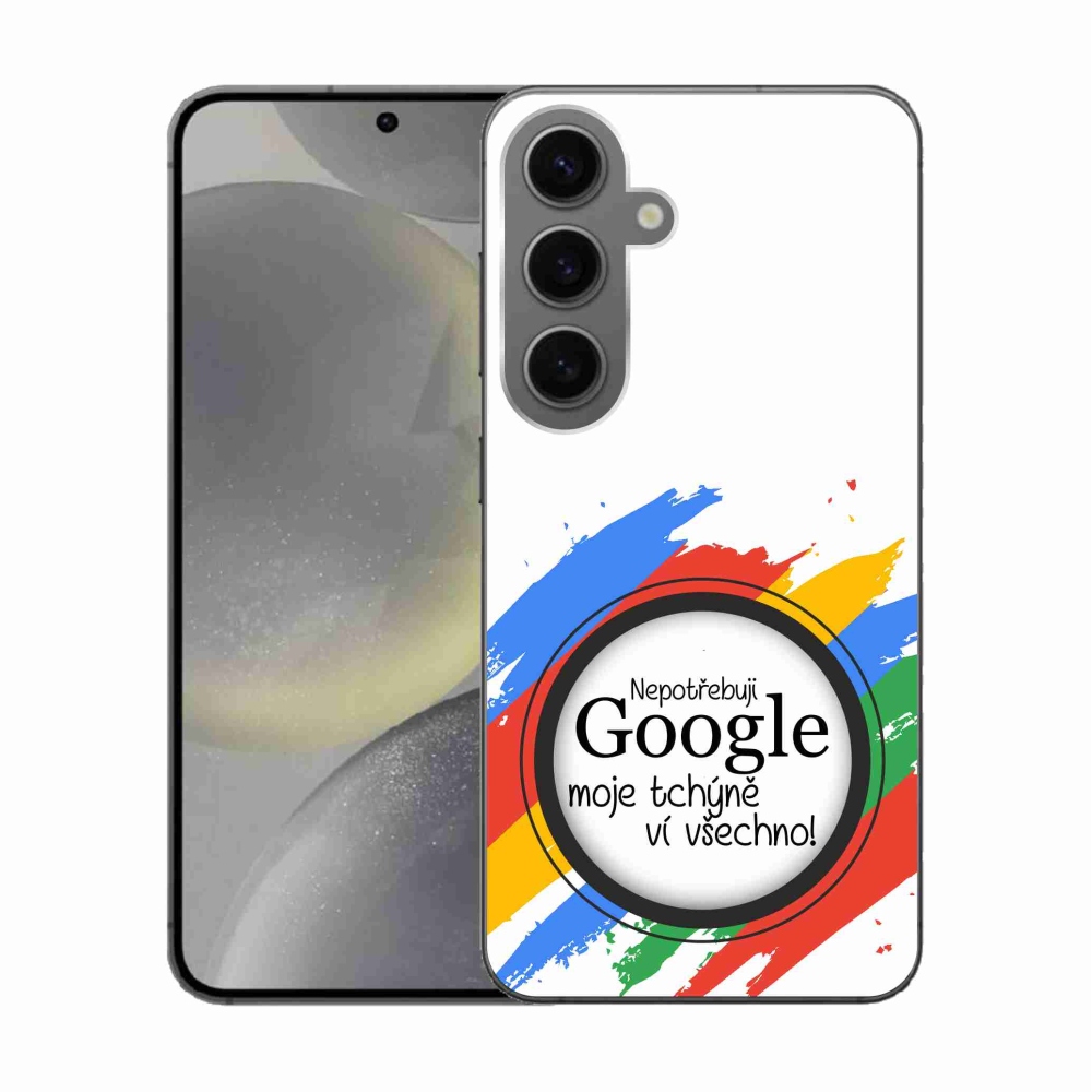 Gélový kryt mmCase na Samsung Galaxy S24 - svokra vie všetko biele pozadie