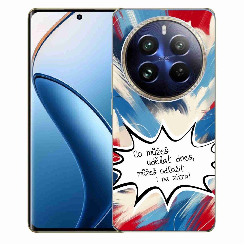 Gélový kryt mmCase na Realme 12 Pro 5G/12 Pro+ 5G - vtipný text 9 biele pozadie