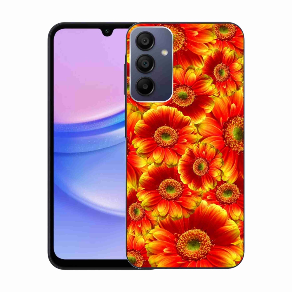 Gélový kryt mmCase na Samsung Galaxy A15 4G/5G - gerbera 1