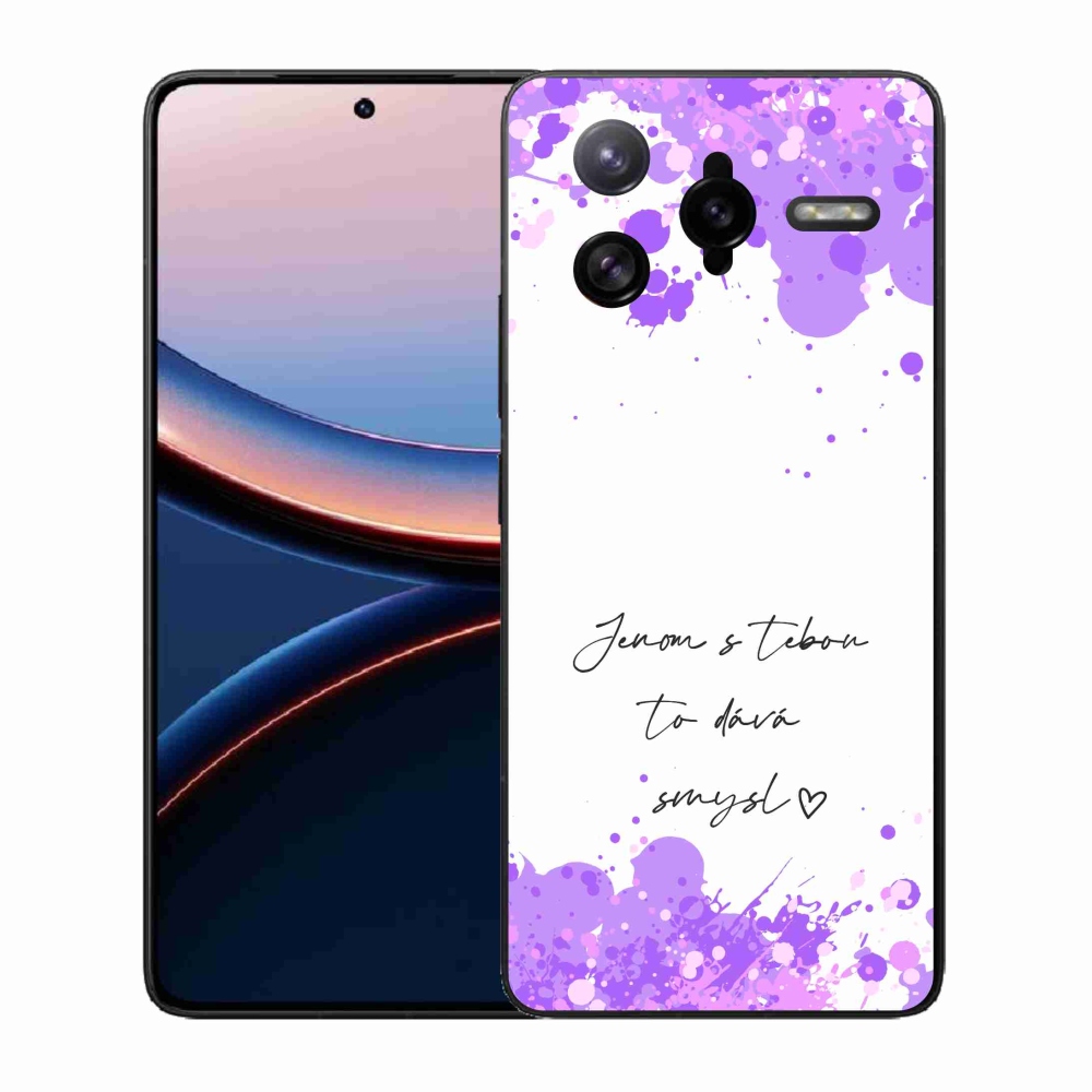 Gélový kryt mmCase na Xiaomi Poco F7 Ultra - zamilovaný text biele pozadie