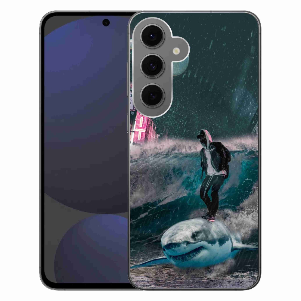 Gélový kryt mmCase na Samsung Galaxy S24 FE - žralok