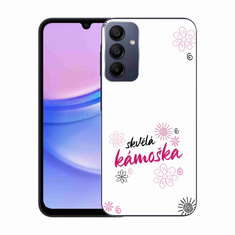 Gélový kryt mmCase na Samsung Galaxy A15 4G/5G - skvelá kamoška biele pozadie