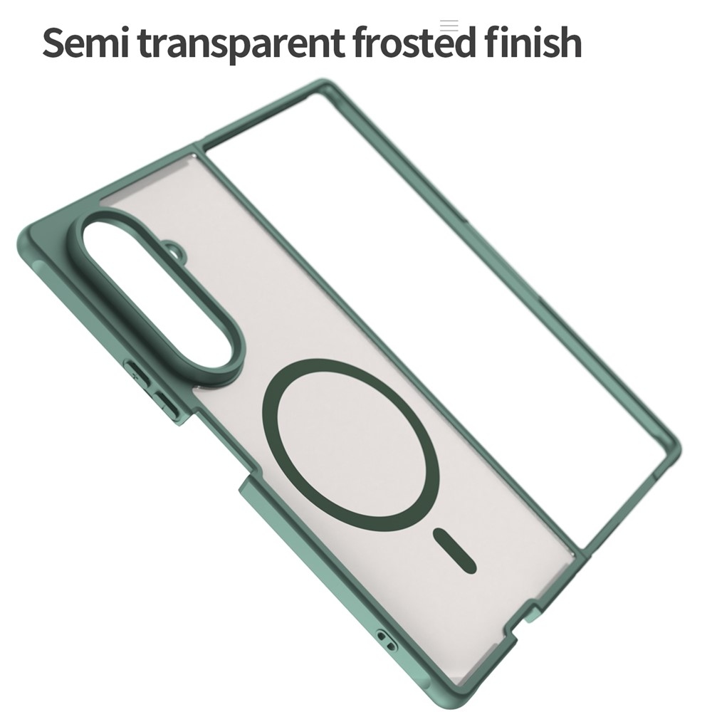 Case matný gélový obal s MagSafe na Samsung Galaxy Z Fold7 5G - zelený