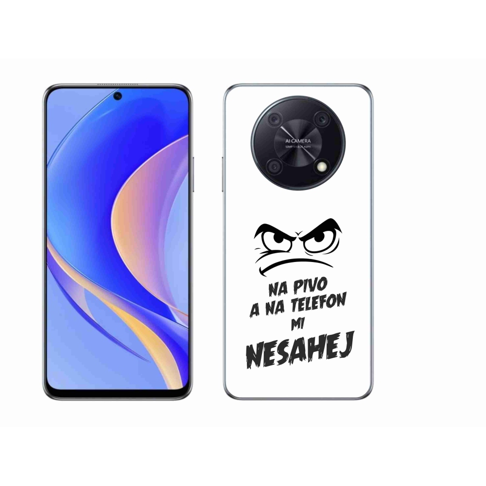 Gélový kryt mmCase na Huawei Nova Y90 - pivný motív 2 biele pozadie