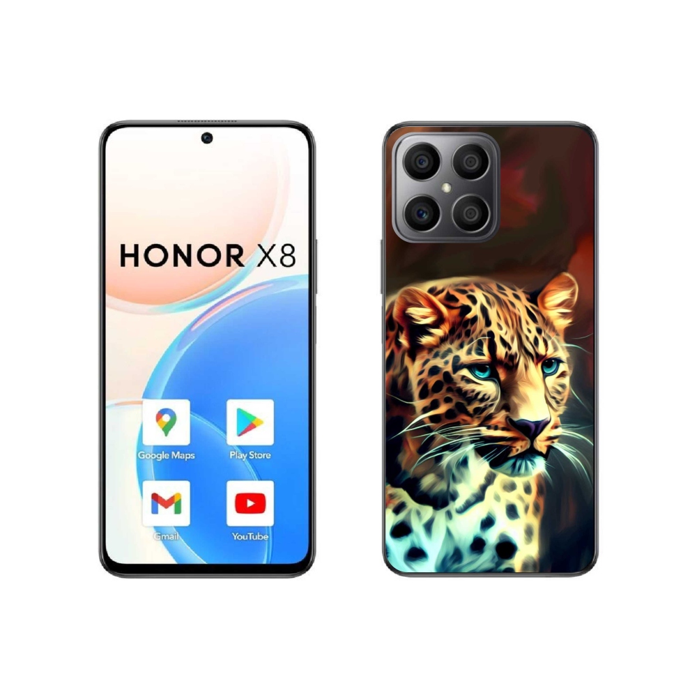 Gélový kryt mmCase na Honor X8 4G - leopard