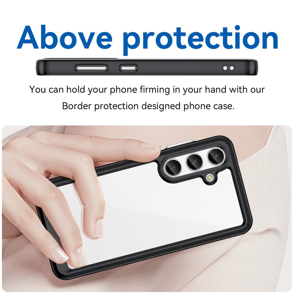 Gélový obal s pevným chrbtom na Samsung Galaxy S24+ - čierny