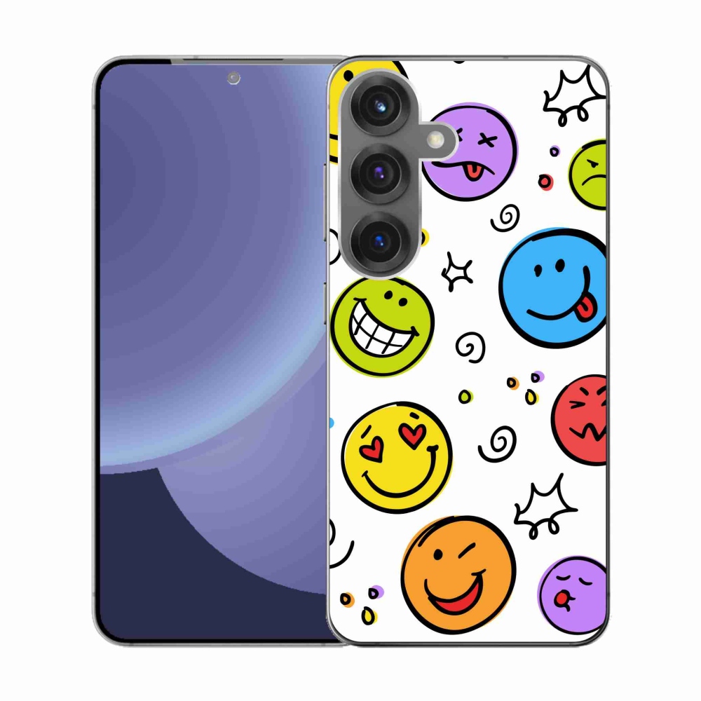 Gélový kryt mmCase na Samsung Galaxy S25 - smajlíci