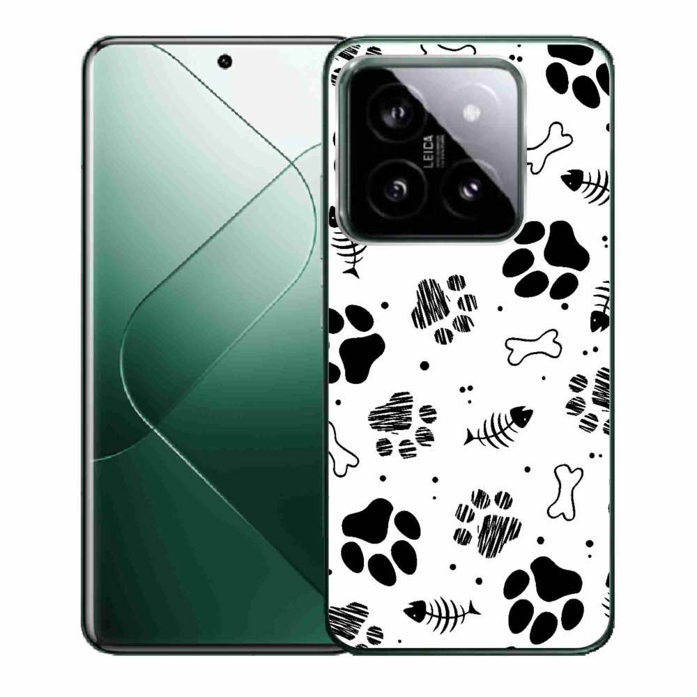 Gélový kryt mmCase na Xiaomi 14 - psie labky 1