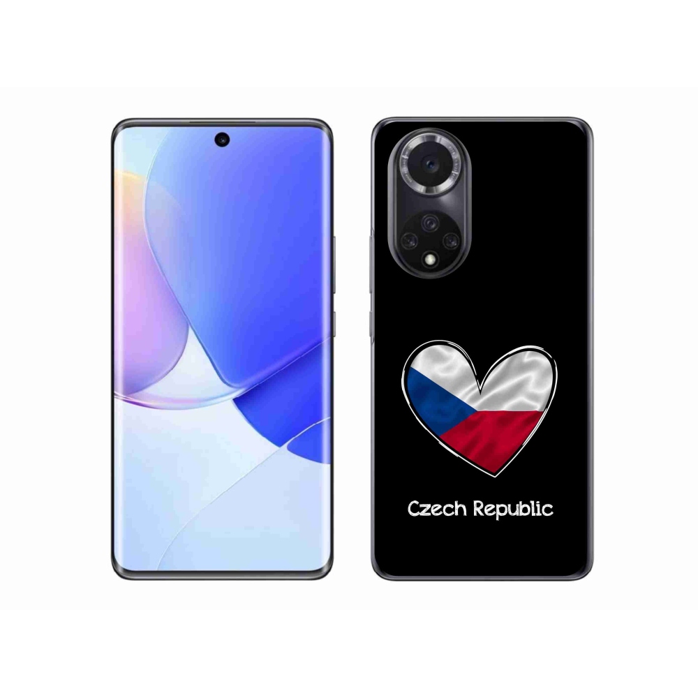 Gélový kryt mmCase na Honor 50 - vlajka srdca čierne pozadie