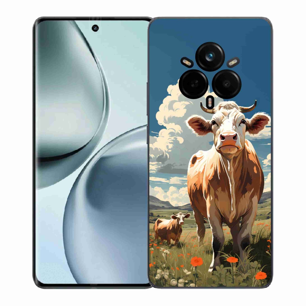Gélový kryt mmCase na Realme 14 Pro+ 5G - kravy na lúke