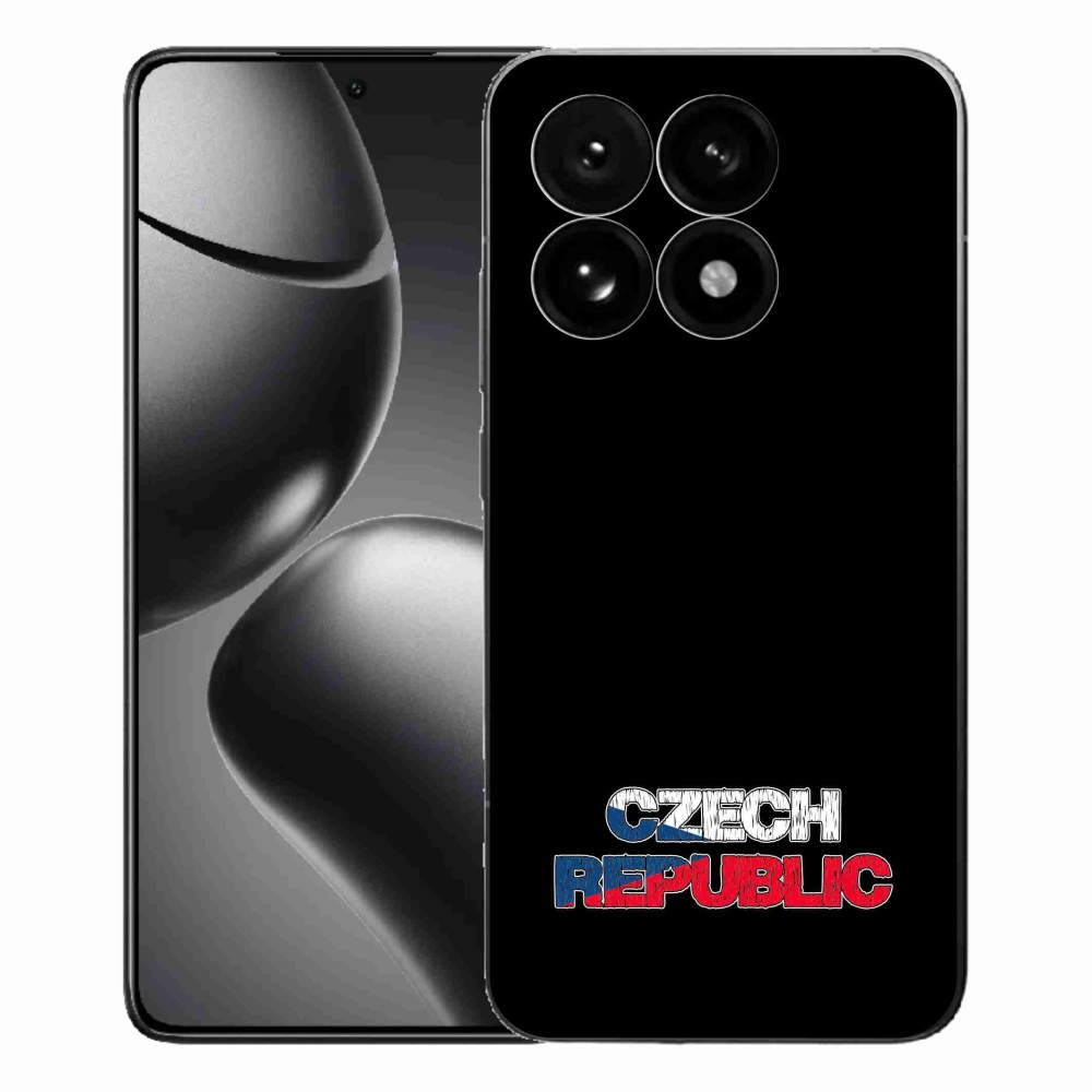 Gélový kryt mmCase na Xiaomi 15T - Czech Republic čierne pozadie