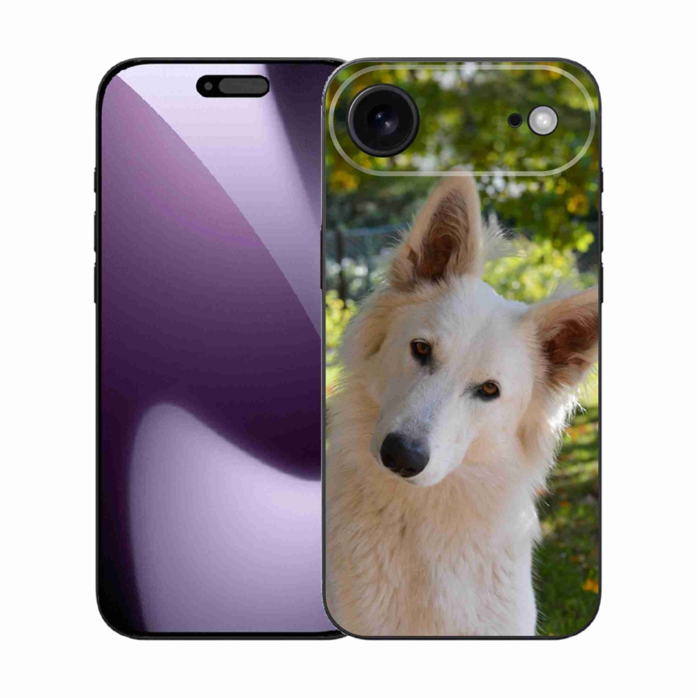 Gélový kryt mmCase na iPhone 17 Air - biely švajčiarsky ovčiak 1