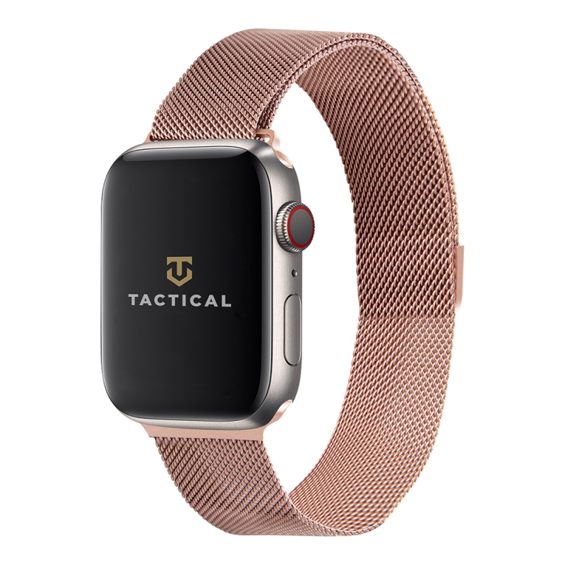Tactical 349 Loop Magnetický Kovový Remienok pre Apple Watch 1/2/3/4/5/6/7/8/9/SE 38/40/41mm Rose