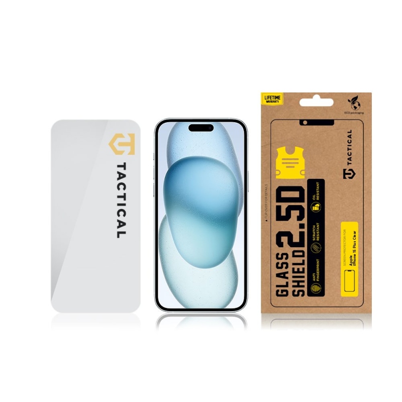 Tactical Glass Shield 2.5D sklo pre Apple iPhone 15 Plus Clear