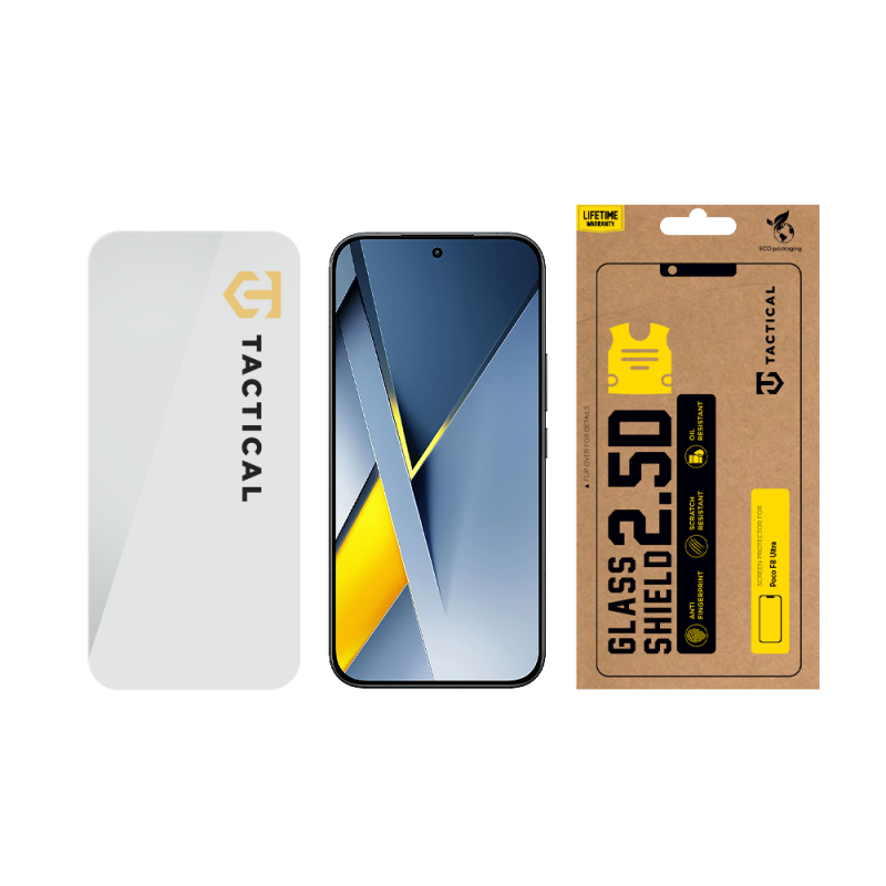 Taktický sklenený štít 2,5D sklo pre Poco F8 Ultra Clear