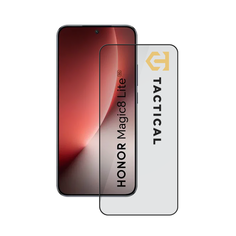 Taktický sklenený štít 5D sklo pre Honor Magic8 Lite Black