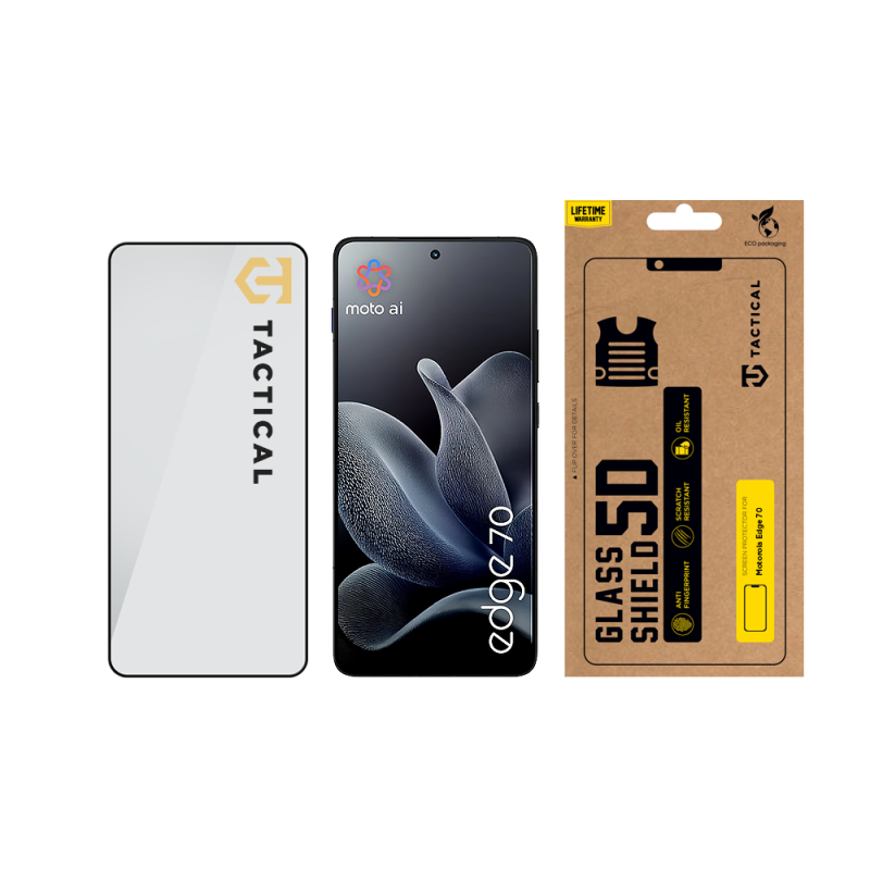 Taktické sklo Shield 5D sklo pre Motorola Edge 70 Black