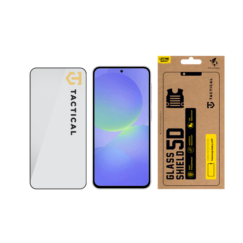 Taktický sklenený štít 5D sklo pre Samsung Galaxy A37 Black
