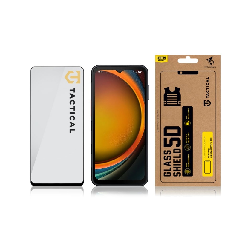 Taktický sklenený štít 5D sklo pre Samsung Galaxy Xcover 7 Pro Black