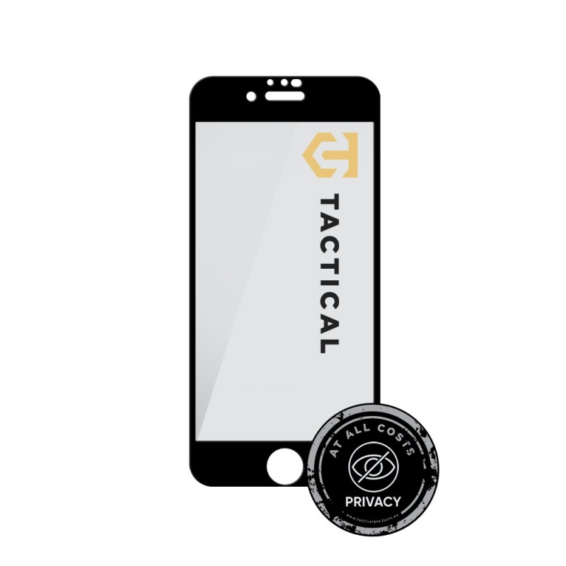 Taktický sklenený štít Privacy Stealth 5D sklo pre Apple iPhone 7/8/SE 2020/SE 2022 Black