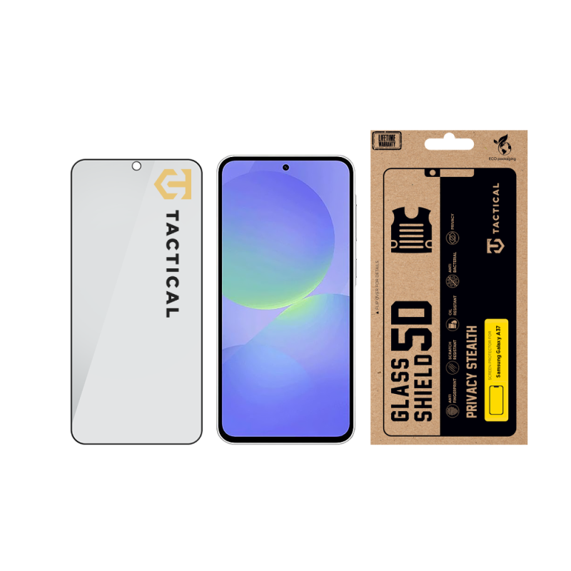 Taktický sklenený štít Privacy Stealth 5D Glass pre Samsung Galaxy A37 Black