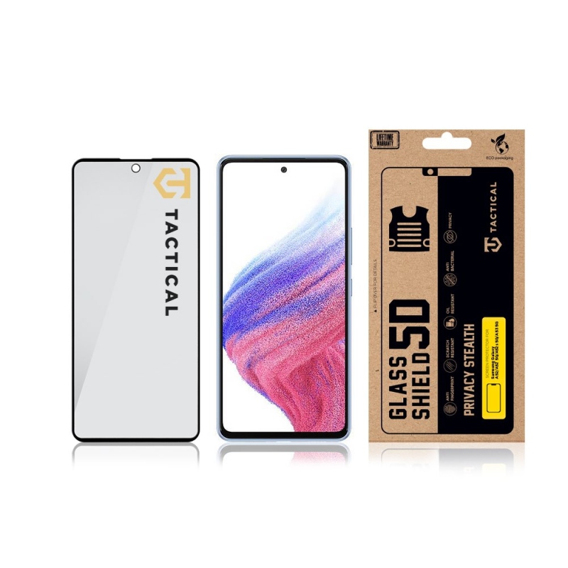 Taktický sklenený štít Privacy Stealth 5D Glass pre Samsung Galaxy A52/A52 5G/A52s 5G/A53 5G Black