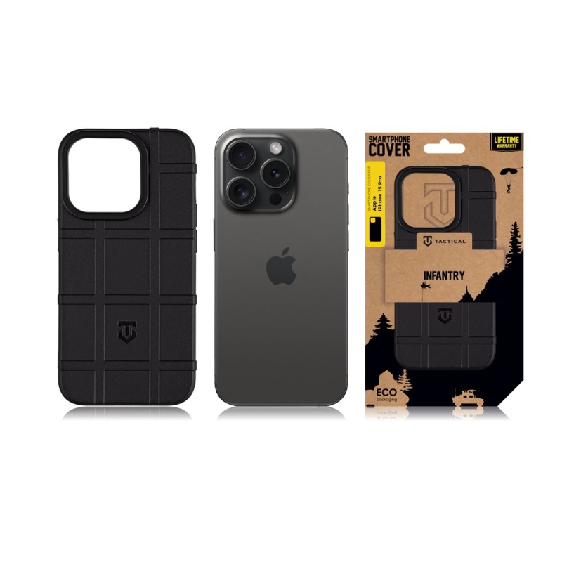 Tactical Infantry Kryt pre Apple iPhone 15 Pro Black