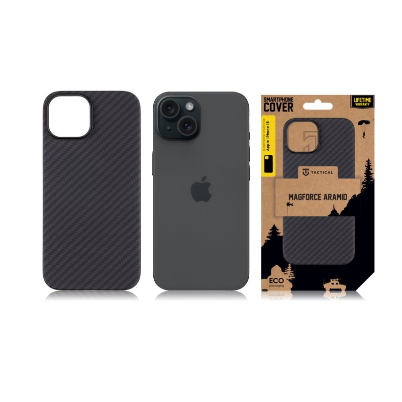 Tactical MagForce Aramid Kryt pre Apple iPhone 15 Black