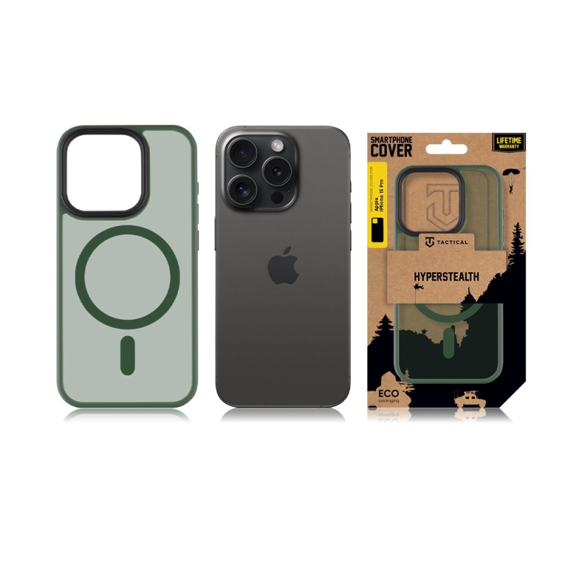 Tactical MagForce Hyperstealth Kryt pre iPhone 15 Pro Forest Green